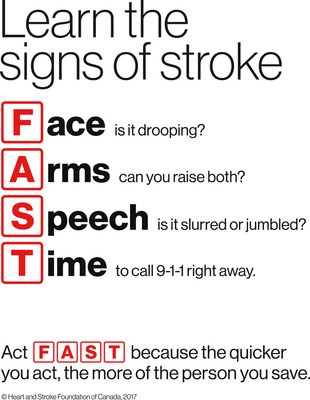 Learn the signs of stroke (CNW Group/Heart and Stroke Foundation)