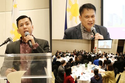 At the business luncheon, Director Patrick Aquino of DOE-EUMB (left) and Division Chief Jhun Escobar of DOE-NREB (top, right) presented updates on the latest programs and policies of the government and the opportunities it provides to the industry stakeholders. Invited guests (down, right) from the Embassies in Manila and high-level company representatives also asked the speakers about their presentations.