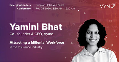 Yamini Bhat, CEO of Vymo, to speak on attracting Millennial Workforce in Insurance at the Emerging Leaders