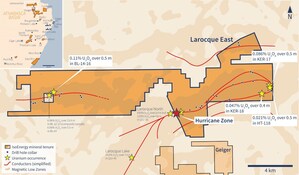 IsoEnergy Intersects 8.5m of 33.9% U3O8, Including 5.0m of 57.1% U3O8 at the Hurricane Zone and Expands Drill Program