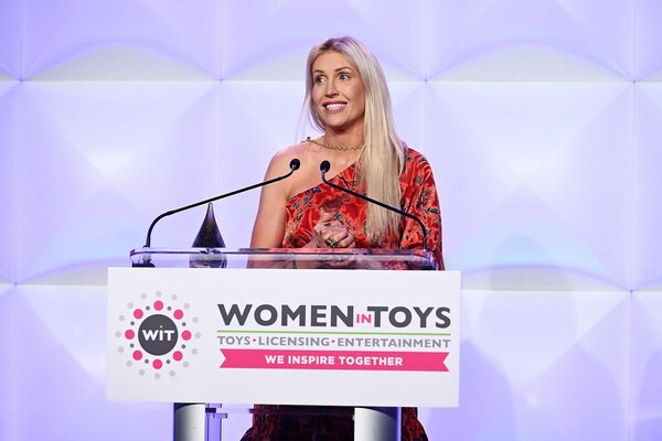 ZURU CEO Anna Mowbray, the youngest female running a massive, fast-growing global toy company, was named 2020 Wonder Woman in Manufacturing at the Women in Toys, Licensing & Entertainment (WIT) annual gala held during Toy Fair New York.  The award illustrates Mowbray’s drive to change the way toys are made, and her pledge to leave a long-lasting global impact on the industry and the planet itself. Photo Credit: AP, Diane Bondareff