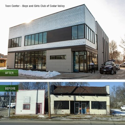 Boys and Girls Club of Cedar Valley Teen Center Before and After