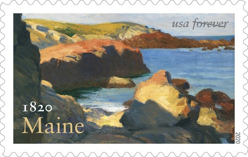 Postal Service is dedicating a Maine Statehood stamp on March 15 to celebrate their bicentennial. The stamp artwork is by Edward Hopper.