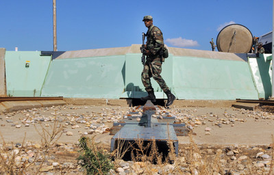 An airman patrols a Minuteman III missile launch facility. The Ground Based Strategic Deterrent program will replace the aging missiles and upgrade the infrastructure.