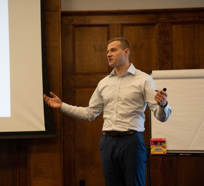 Chief Development Officer, Zach Borg presenting at SPEAR Physical Therapy's annual leadership off-site