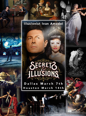 Winner of Penn &amp; Teller FOOL US, Illusionist Ivan Amodei arrives at The Hobby Center with Secrets &amp; Illusions