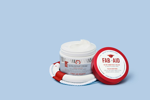First Aid Beauty Limited-Edition FAB AID Ultra Repair Cream (U.S. product; Canadian product appearance and claims slightly differ. Please contact melanie@shop-pr.com for Canadian imagery and information).