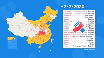 The Chinese government called on 19 other provinces, municipalities and regions to send medics to affected cities in Hubei.