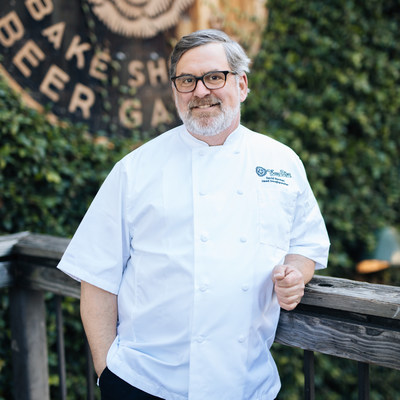 Head Doughpuncher David Norman at the original Easy Tiger Bake Shop and Beer Garden in downtown Austin. Photo credit: Sydney Gawlik.