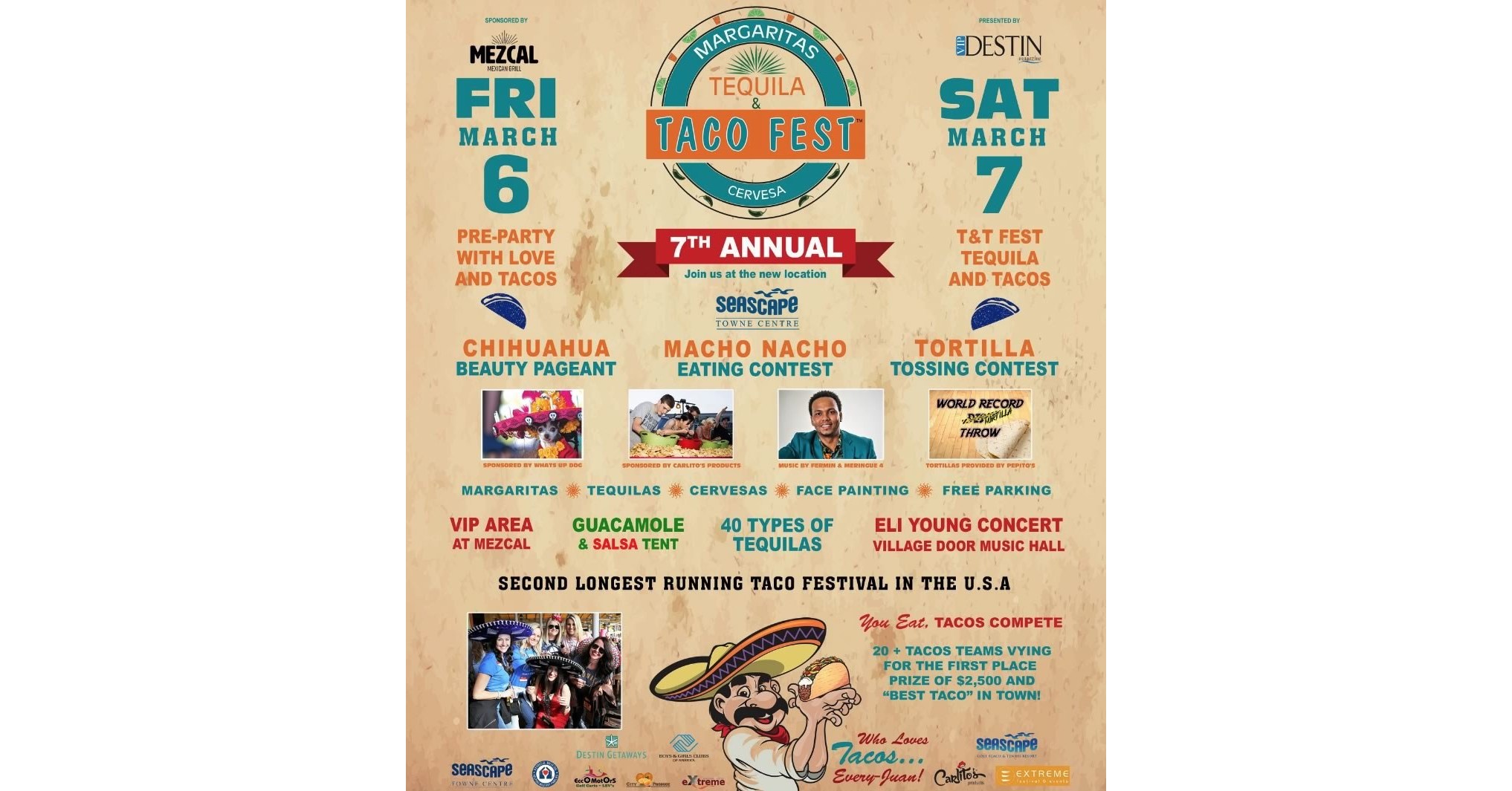 7th Annual Destin Tequila & Taco Fest at Seascape Resort March 6th8th