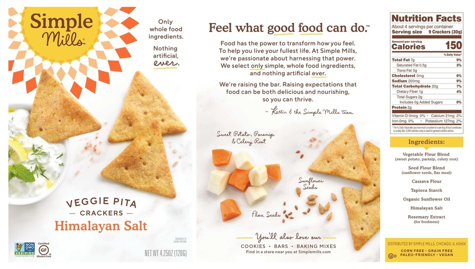 New Simple Mills Veggie Pita Crackers Put Veggies First, Delivering a
