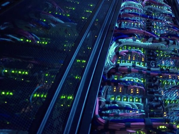 A cabinet powering Packet's bare metal service, where automation deploys physical infrastructure at software speed