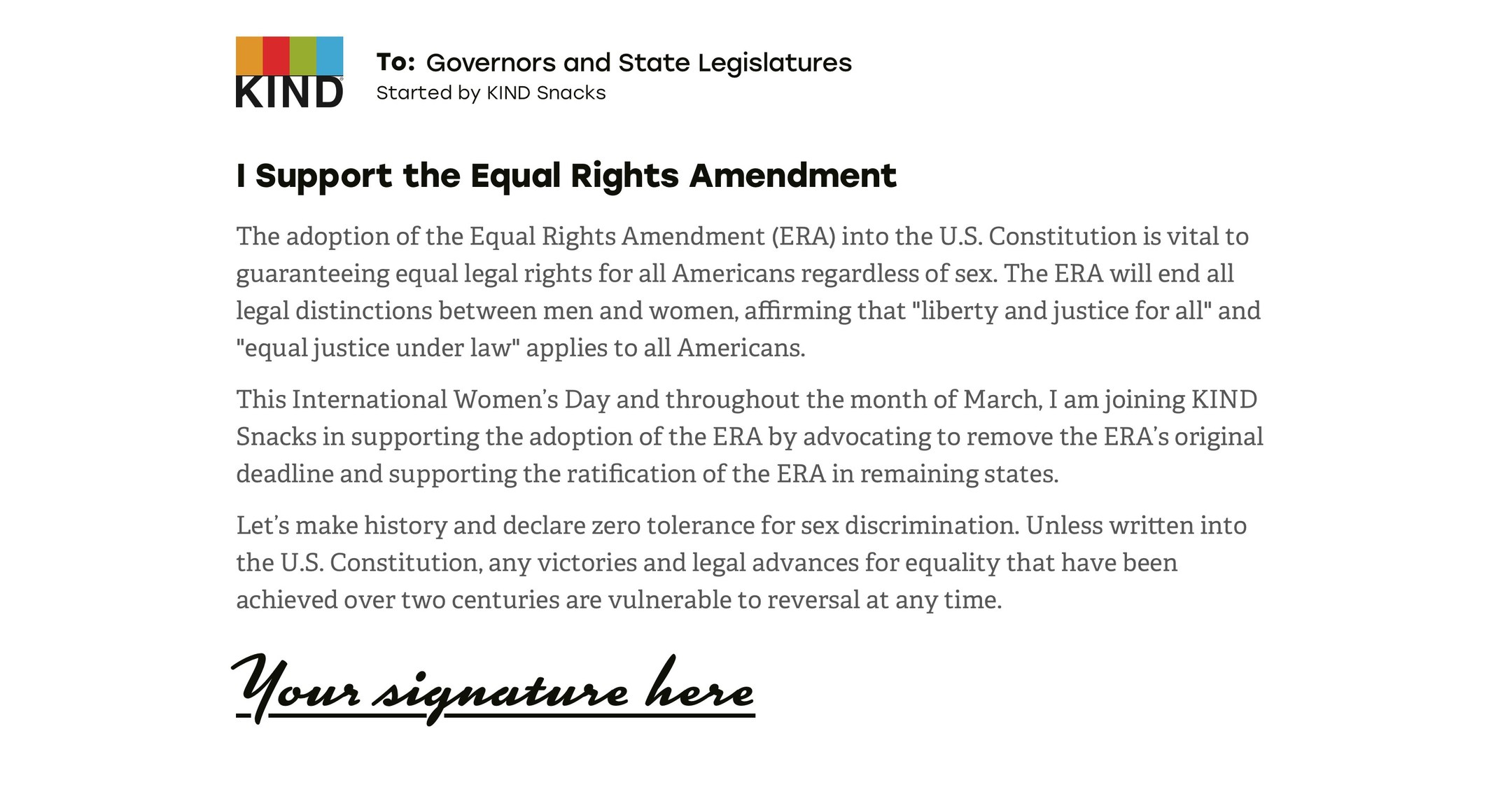 KIND to Rally Support for Equal Rights Amendment Through First-Ever ...