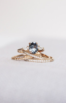 This is a completely unique sapphire engagement ring. It will be named by the couple. A name that resonates with their love story.