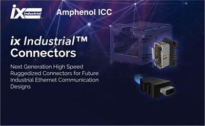 ix industrial™: IEC61076-3-124 compliant industrial Ethernet connectors from Amphenol