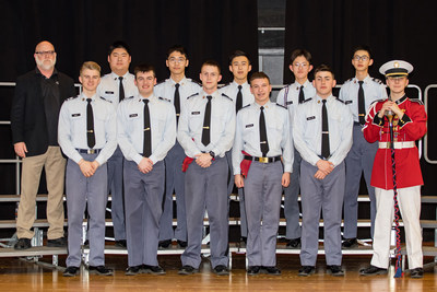 St. John&rsquo;s Northwestern Military Academy cadets at the 44th annual Military School Band and Choir Festival.