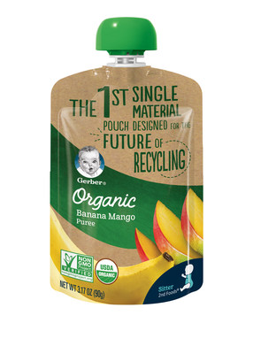 The first-of-its-kind, single-material baby food pouch is designed to increase recycling value and promote the circular economy.