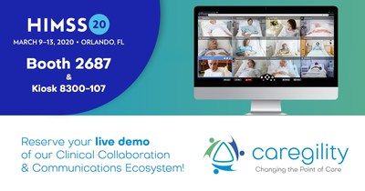 Caregility will showcase its suite of telehealth solutions and services at HIMSS Booth 2687