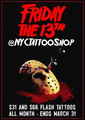 Tattoo Shops Near Tampa Offering Friday The 13th Tattoo Flash Sales -  Narcity