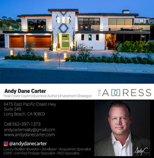 Andy Dane Carter of "The Address" and Famous SoCal Builder Anthony Accetta Have Teamed Up to Showcase Anthony's Latest Masterpiece Nestled in Trump Estates Overlooking the Palos Verdes Coastline Andy Dane Carter of "The Address" and Famous SoCal Builder Anthony Accetta Have Teamed Up to Showcase Anthony's Latest Masterpiece Nestled in Trump Estates Overlooking the Palos Verdes Coastline