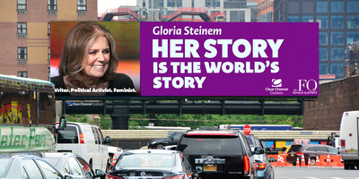Writer, political activist, and feminist organizer Gloria Steinem will be honored on digital billboards across the U.S.