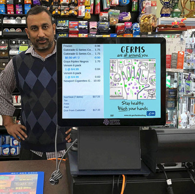 An NRS DOOH display