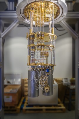 One of IQM&acute;s quantum computers in the headquarters in Helsinki. The new team in Munich will design special-purpose processors for near-term applications. (PRNewsfoto/IQM Finland Oy)