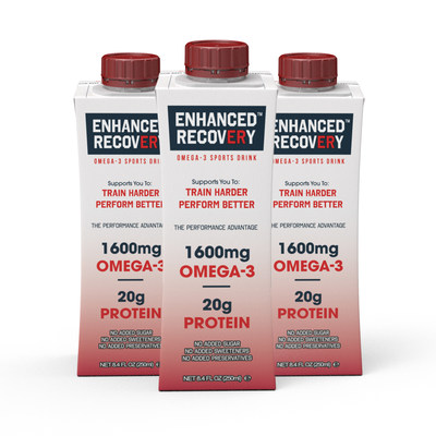 ENHANCED RECOVERY Omega-3 Sports Drink is specifically formulated to provide the nutrients required for a more complete muscle recovery process.