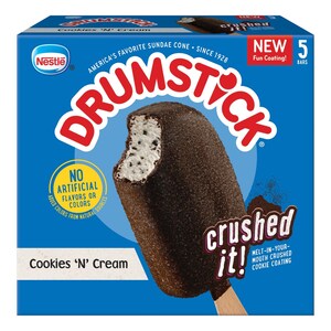 The Drumstick® Brand Introduces First-To-Market Crushed Cookie Coated Treat - New Drumstick® Crushed It! Sundae Cones And Bars