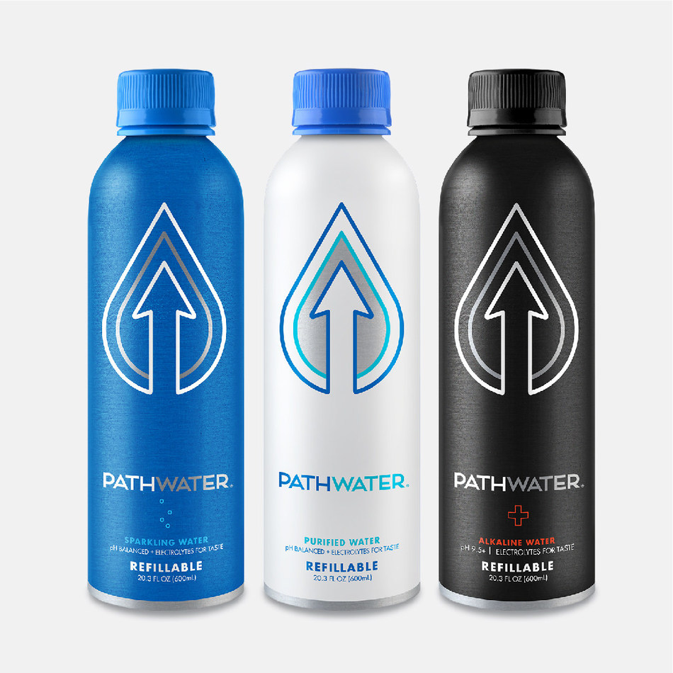 PATHWATER Debuts the First Sparkling and Alkaline Water in Refillable