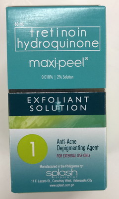 Maxi Peel Exfoliant Solution 1 (CNW Group/Health Canada)