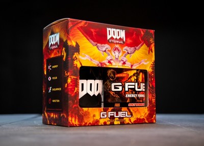 DOOM Eternal-inspired G FUEL Spicy Demon'ade is now available to buy at gfuel.com. The unique G FUEL flavor tastes like a tall glass of sweet, refreshing lemonade infused with a top-secret blend of G FUEL's patented spices.