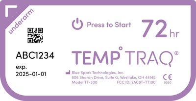 TempTraq continuously monitors and records axillary temperature and wirelessly transmits real-time data for up to 72 hours. Once placed on a patient, clinicians can remotely monitor temperatures with little-to-no direct contact.