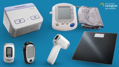 The Electronic Caregiver Pro Health offers 24/7 emergency response, monitored health and medication reminders and the ability to record health vitals with Bluetooth biometric devices.