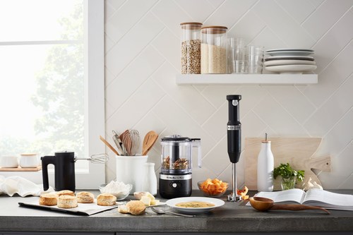 Cordless Collection by KitchenAid includes: Cordless Hand Blender, 5-Cup Chopper and 7-Speed Hand Mixer