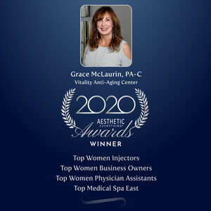 Grace McLaurin, PA-C Receives "Top Women Injectors" and more in the Aesthetic Everything® 2020 Aesthetic and Cosmetic Medicine Awards