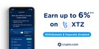 Crypto Earn: Now Earn up to 6% p.a. on XTZ Deposits, Paid in XTZ