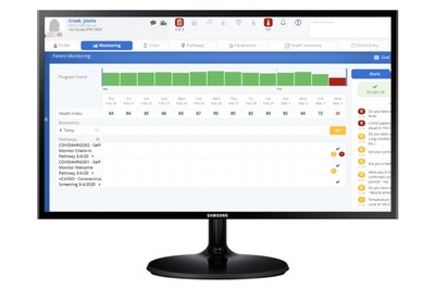 COVID-19 Screening, Self-Isolation and Monitoring Pathways for Vivify +Go mobile solution.