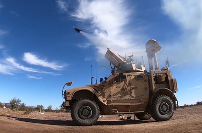 The Coyote® Block 2 counter-drone weapon and KuRFS radar worked together to detect and engage a target in a recent test over the U.S. Army Yuma Proving Ground in Arizona. (Photo: U.S. Army)