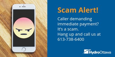 Scam Alert! (CNW Group/Hydro Ottawa Holding Inc.)