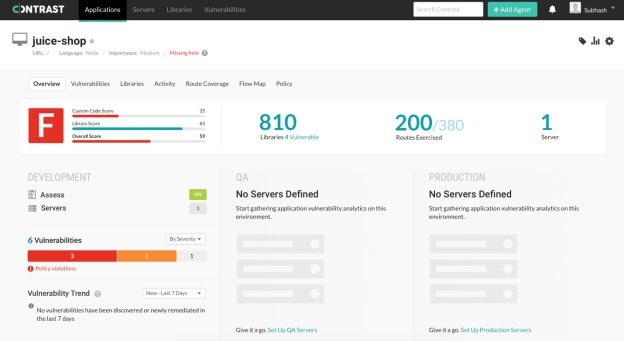 Route Intelligence provides full visibility of the application attack surface by analyzing all routes the application uses.