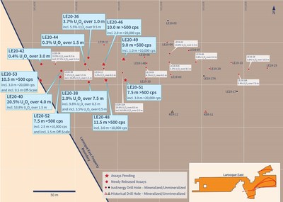 Figure 2 – Western Hurricane Zone Drill Hole Location Map (CNW Group/IsoEnergy Ltd.)