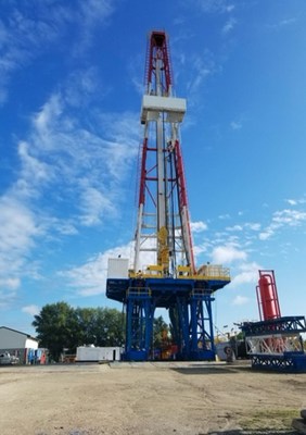 Actual rig pictured. Currently stacked awaiting shipment to Israel. 1600 horsepower AC Top Drive equipped rig capable of 20,000ft depth.