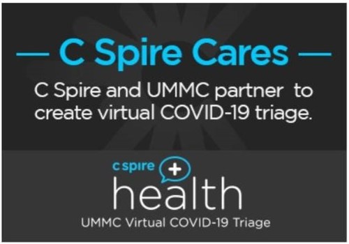 University of Mississippi Medical Center is teaming up with C Spire to tackle Mississippi's COVID-19 outbreak by offering triage for symptoms via a new smartphone telehealth app and collection of testing samples at the Mississippi State Fairgrounds in Jackson, MS.