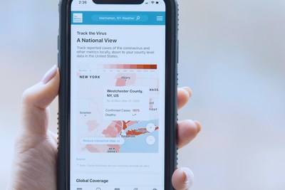 A new tool from IBM on The Weather Channel mobile app and weather.com helps people, families and communities track COVID-19 down to the county level. The free tool uses Watson AI to pull together relevant COVID-19 data from state and local governments every 15 minutes and provides trend graphs, interactive mapping and details.
