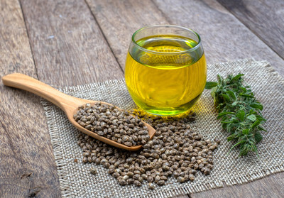 Hemp seeds, oil, and flower.
