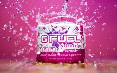 FaZeberry G FUEL Hydration is now available to buy at gfuel.com. This new G FUEL Hydration flavor combines the juicy strawberry, blueberry, and pomegranate taste of G FUEL’s beloved FaZeberry energy formula flavor with the focus, energy, and hydration benefits of G FUEL’s Hydration line.