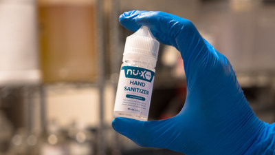 Nu-X Hand Sanitizer Bottle
