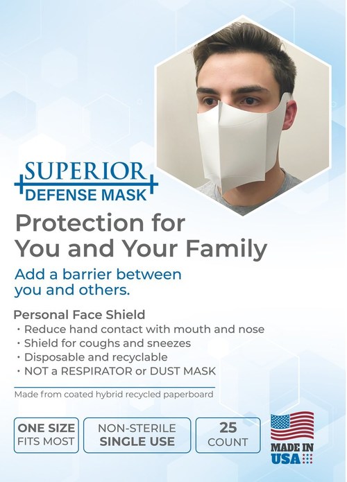 Non-medical Mask to create a face shield and protect from COVID-19.