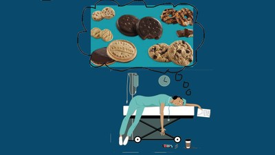 exhausted healthcare workers could use some cookies
